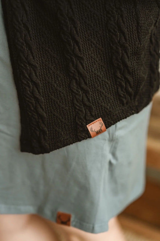 TRICOT NOIR - Tissu extensible – 95% Polyester / 5% Spandex