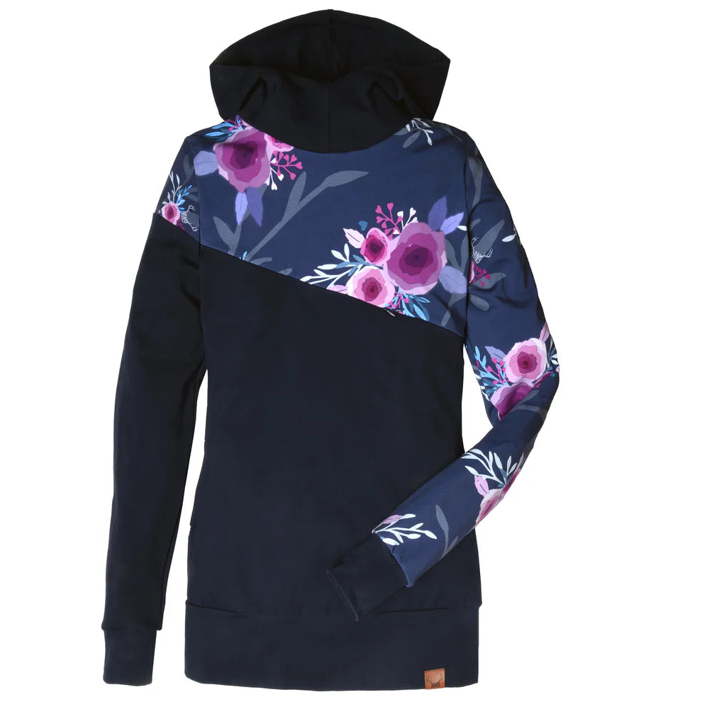 FLEURS MAUVES - Jersey de coton biologique certifié GOTS