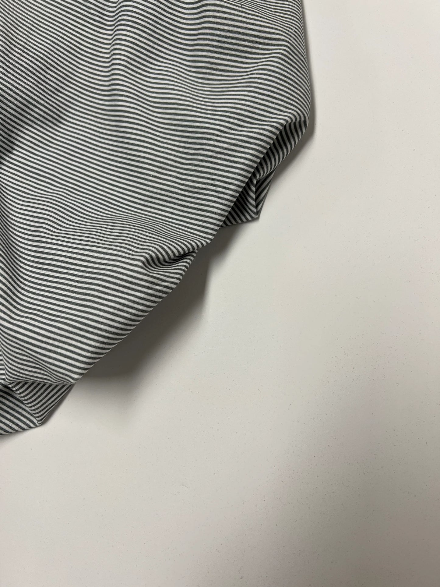 RAYÉ GRIS - Jersey de coton biologique certifié GOTS