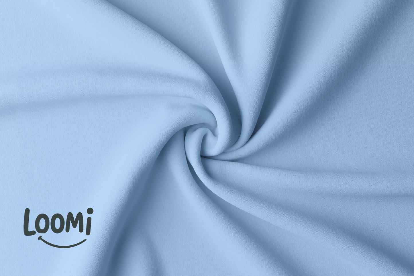 BLEU POUDRE - Jersey de coton biologique certifié GOTS