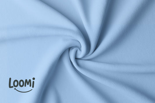 BLEU POUDRE - Jersey de coton biologique certifié GOTS
