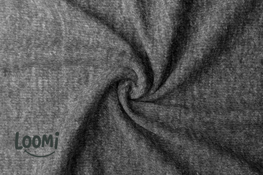 GRIS CHARCOAL - Jersey de coton biologique certifié GOTS