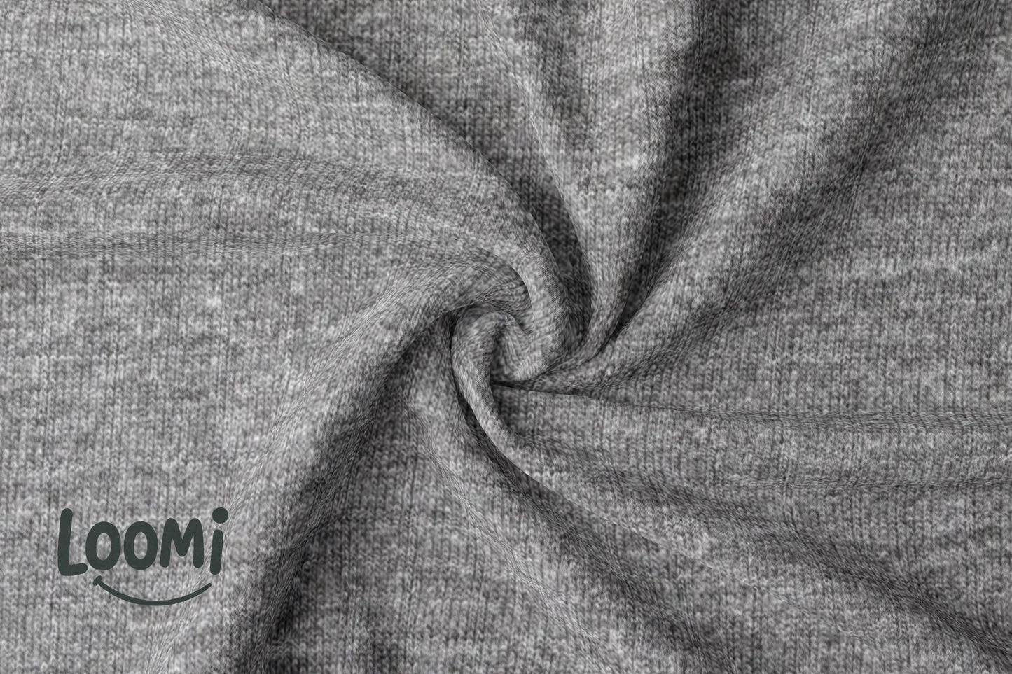 GRIS CHINÉ - Jersey de coton biologique certifié GOTS