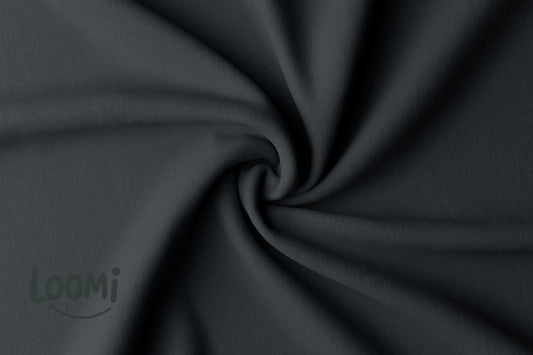 NOIR - Jersey de coton biologique certifié GOTS