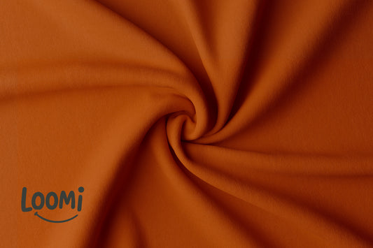 ORANGE BRÛLÉ - Jersey de coton biologique certifié GOTS