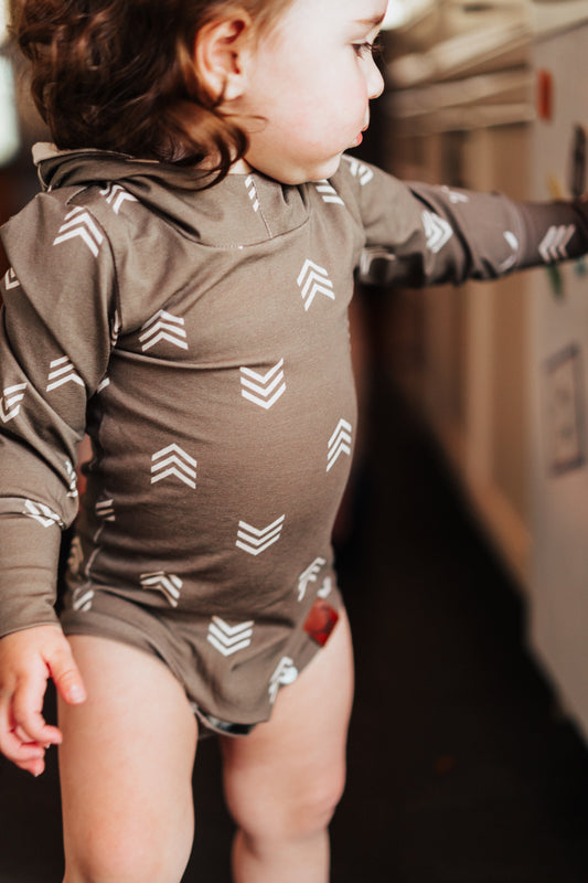 CHEVRONS - Jersey de coton biologique certifié GOTS
